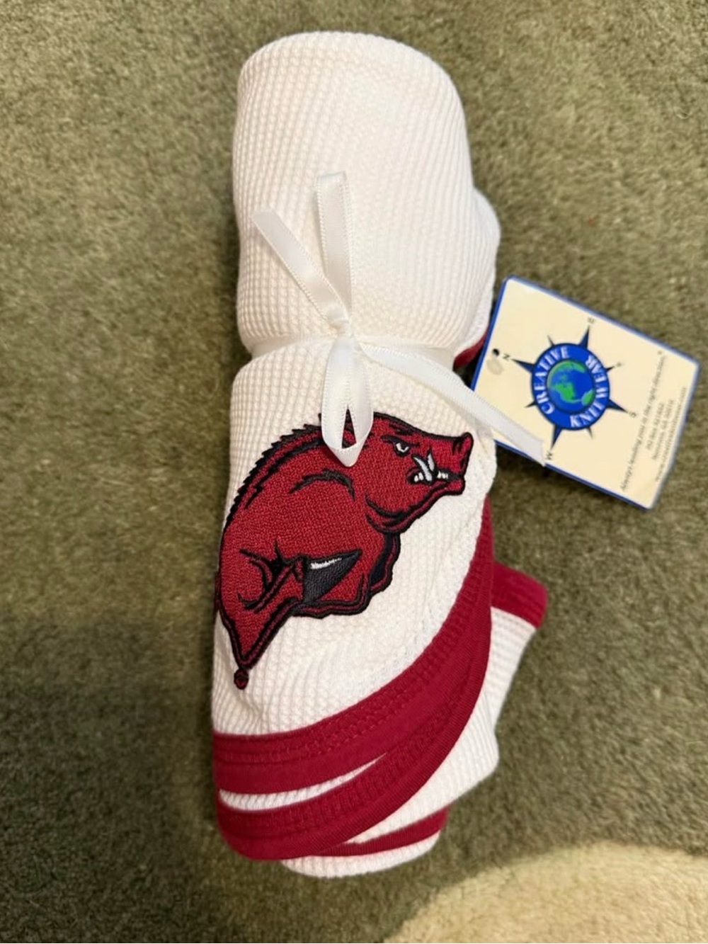 Arkansas Razorback baby blanket NWT